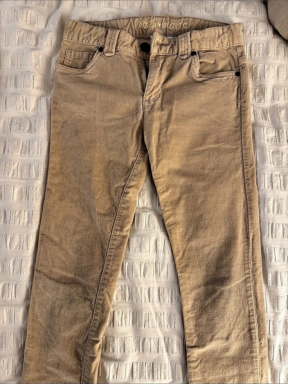 Joe Fresh Girls Velour Skinny Jeans Size 12 Tan